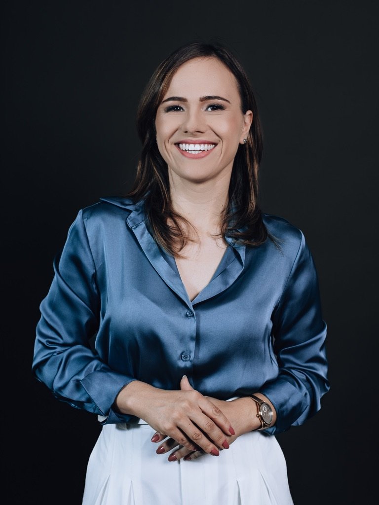 Retrato de Aline de França, fundadora do Instituto França Barros